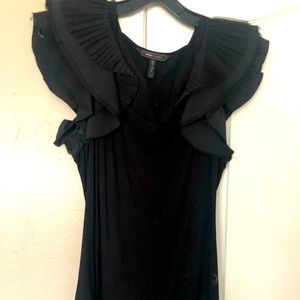 Black BCBG top with sleeve detail